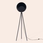 Charcoal Grey Diffuser Floor Lamp (Tripod, Integrated LED, Ambient Design) - Image 3