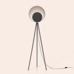 Charcoal Grey Diffuser Floor Lamp (Tripod, Integrated LED, Ambient Design) - Image 15