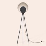 Charcoal Grey Diffuser Floor Lamp (Tripod, Integrated LED, Ambient Design) - Image 8