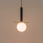 Charcoal Grey Disk Pendant - Image 2