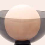 Charcoal Grey Dome Cordless Table Lamp (Rechargeable Smoked Glass Ambient Light) - Image 3