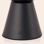 Charcoal Grey Dome Cordless Table Lamp (Rechargeable Smoked Glass Ambient Light) - Image 4