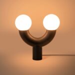 Charcoal Grey Tube Table Lamp (Minimalist Cylinder, Glass Dome Ambient Lamp, G9 Fitting) - Image 2