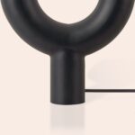 Charcoal Grey Tube Table Lamp (Minimalist Cylinder, Glass Dome Ambient Lamp, G9 Fitting) - Image 4