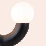 Charcoal Grey Tube Table Lamp (Minimalist Cylinder, Glass Dome Ambient Lamp, G9 Fitting) - Image 9