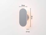 Charcoal Grey Mini Diffuser Wall Light (IP44, Integrated LED, Ambient Glow) - Image 9
