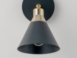 Charcoal Grey Cone Wall Light (Adjustable Shade, E14 Task Lighting) - Image 4