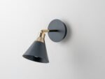 Charcoal Grey Cone Wall Light (Adjustable Shade, E14 Task Lighting)