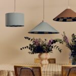 Damson Blue Check‑Lined Drum Shade (40 cm, Reversible for Pendant or Lamp Base) - Image 6
