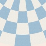 Damson Blue Check‑Lined Cone Shade (60 cm Oversized Canvas Pendant Shade) - Image 3