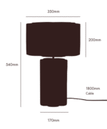 White Flower Ceramic Table Lamp (E14 Linen Shade, Sculptural Petal Ceramic Base) - Image 8