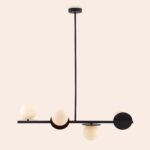 Charcoal Grey Opal Disk Ceiling Light (Bathroom IP44) - Image 6