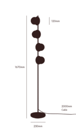 Brass Opal Disk Floor Lamp (Ambient LED × 4, Sculptural Stem) - Image 8