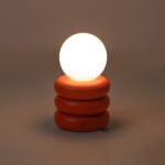 Peel Orange Tube Cordless Table Lamp (Rechargeable Ambient LED, Portable Design) - Image 2