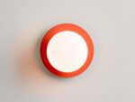 Peel Orange Opal Disk Wall Light (IP44, Dimmable G9 Globe)