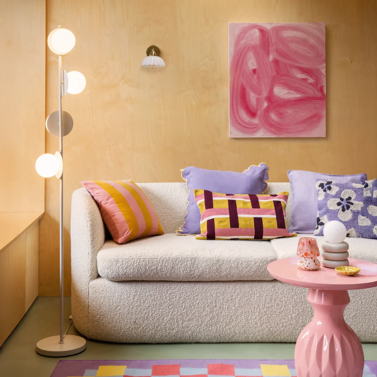 Sand Grey Opal Disk Floor Lamp (4‑Light G9, Ambient Statement Piece) - Image 4