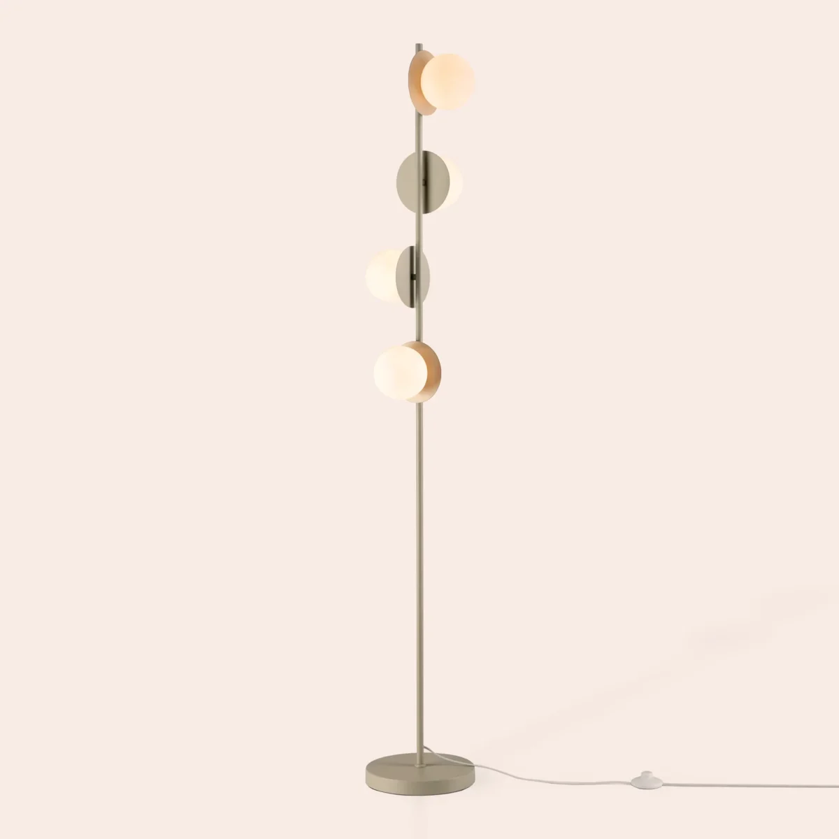 Sand Grey Opal Disk Floor Lamp (4‑Light G9, Ambient Statement Piece) - Image 3