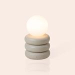 Sand Grey Tube Cordless Table Lamp (Rechargeable, Integrated LED, Portable Ambient Light) - Image 8