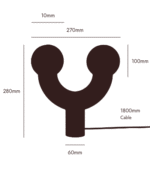 Charcoal Grey Tube Table Lamp (Minimalist Cylinder, Glass Dome Ambient Lamp, G9 Fitting) - Image 8