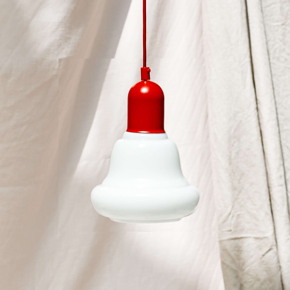 Red Small Opaline Ceiling Pendant - Image 1