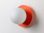 Peel Orange Opal Disk Wall Light (IP44, Dimmable G9 Globe) - Image 3