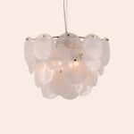 White Glass Disk Ceiling Light - Image 13