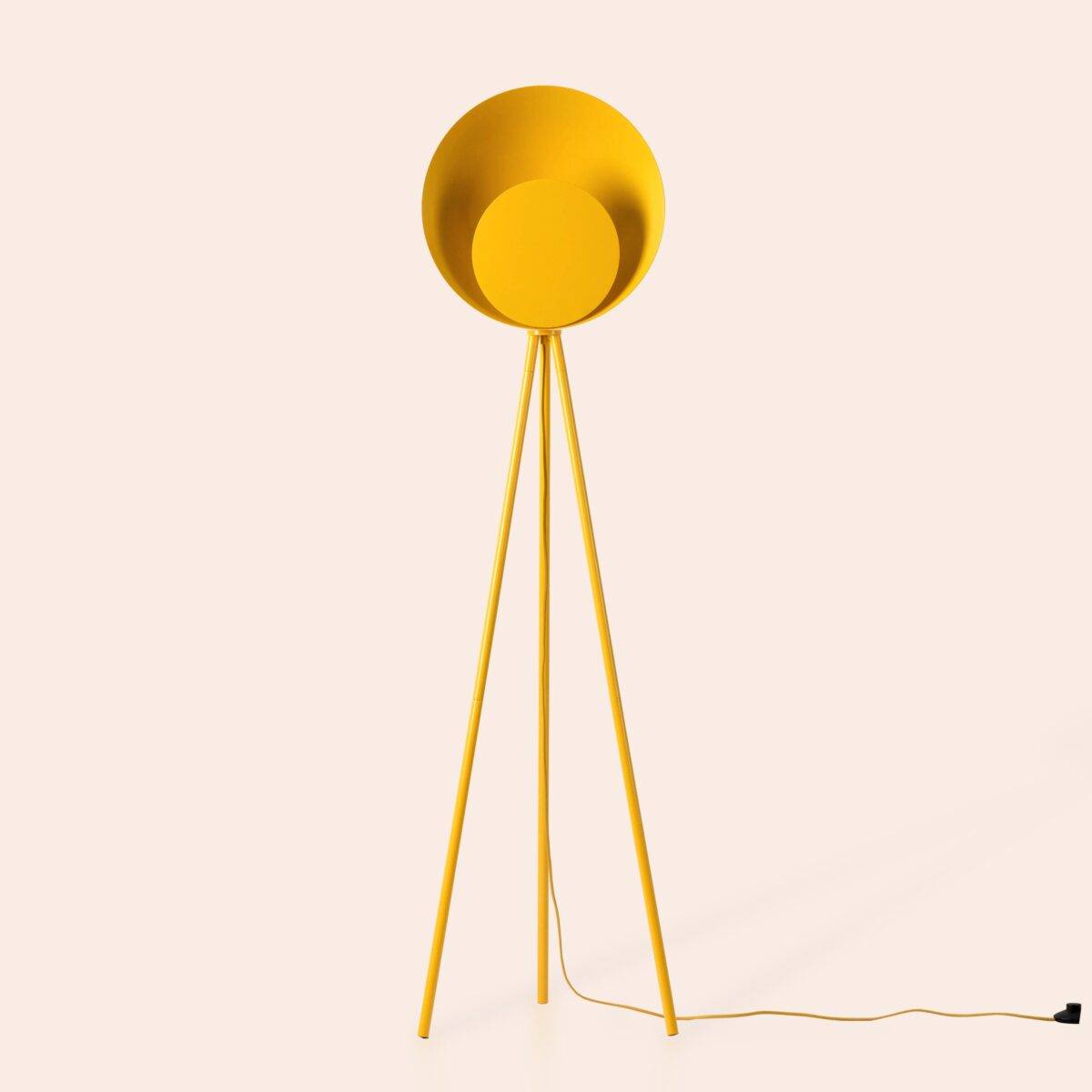 Yolk Yellow Diffuser Floor Lamp (Iconic Ambient LED Tripod Lamp) - Image 1