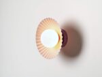 Burgundy Flush Pleat Wall Light (IP44, Dimmable G9 Globe)