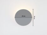 Charcoal Grey Mini Diffuser Wall Light (Integrated LED, IP44) - Image 6