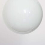 Brass Round Opaline Ceiling Pendant - Image 4