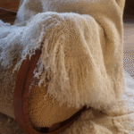 Ivory Soft Wool Throw Blanket - Image 3