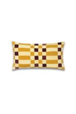 Nellie Curved Stripe Velvet Cushion - Image 2