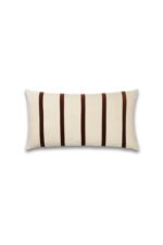 Pippa Layered Stripe Velvet Cushion - Image 3