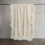 Ivory Soft Wool Throw Blanket - Image 2