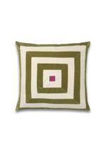 Isabel Arc Stripe Velvet Cushion
