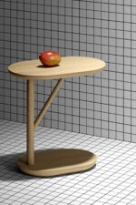 Porto Sculptural Ash Wooden Side Table - Image 4