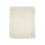 Ivory Soft Wool Throw Blanket