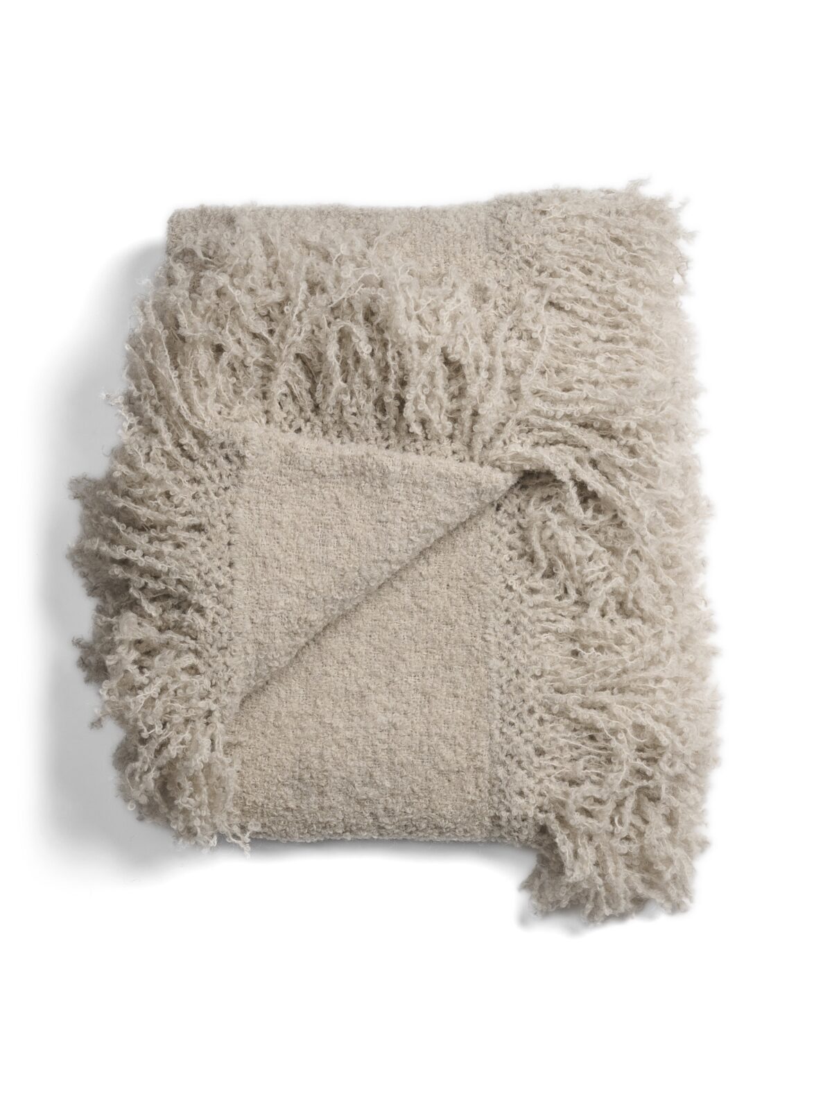 Beige Soft Wool Throw Blanket - Image 5