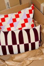 Abigail Velvet Patchwork Cushion - Image 5