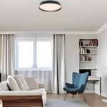 Zena Sculptural Glass Ceiling Lamp – Brass & Smoked Globe - Image 4