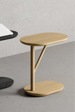 Porto Sculptural Ash Wooden Side Table - Image 5