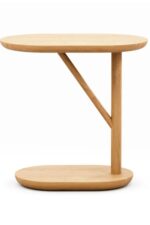 Porto Sculptural Ash Wooden Side Table
