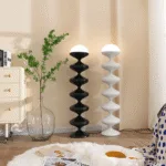 Twirl Floor Lamp — Sculptural Zigzag LED in Sleek Metal Finish - Image 2