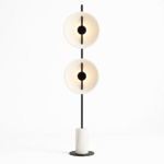 Quovex Floor Lamp — Sculptural Marble & Resin LED Statement Piece - Image 3