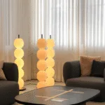 Beaded Floor Lamp — Hand‑Blown Glass Bead Shades with Marble Base - Image 5