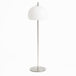 Canton Floor Lamp — Dome Glass Shade & Chrome LED Accent - Image 3
