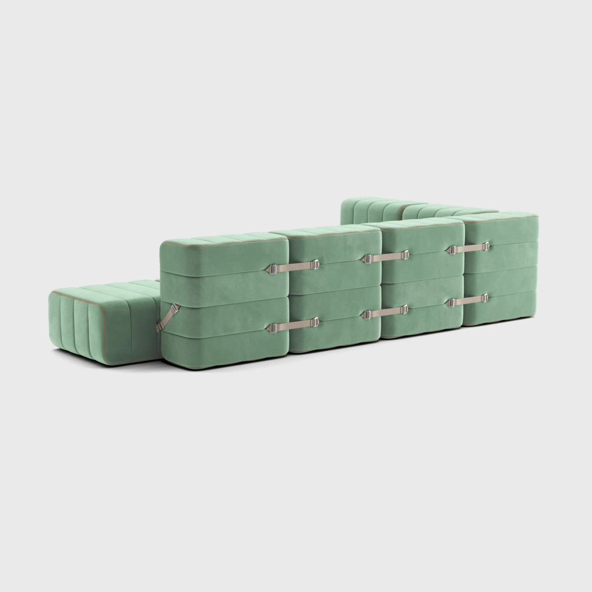 Curt Set 12 Modular Sectional — “Barcelona” Velvet Comfort - Image 3
