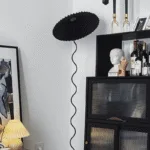 Squiggle Floor Lamp — Playful Wavy Stem with Empire Shade - Image 9