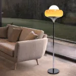 Crostata Floor Lamp — Vintage Mid-Century Glass & Metal Design