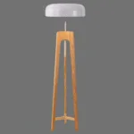 Acer Floor Lamp — Wood Tripod Base with Sleek Acrylic Shade - Image 7